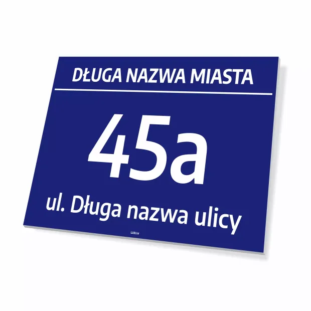 Tabliczka adresowa na dom - numer i ulica