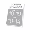 Tabliczka - godziny otwarcia
