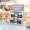 Tabliczka informacyjna - godziny pracy
