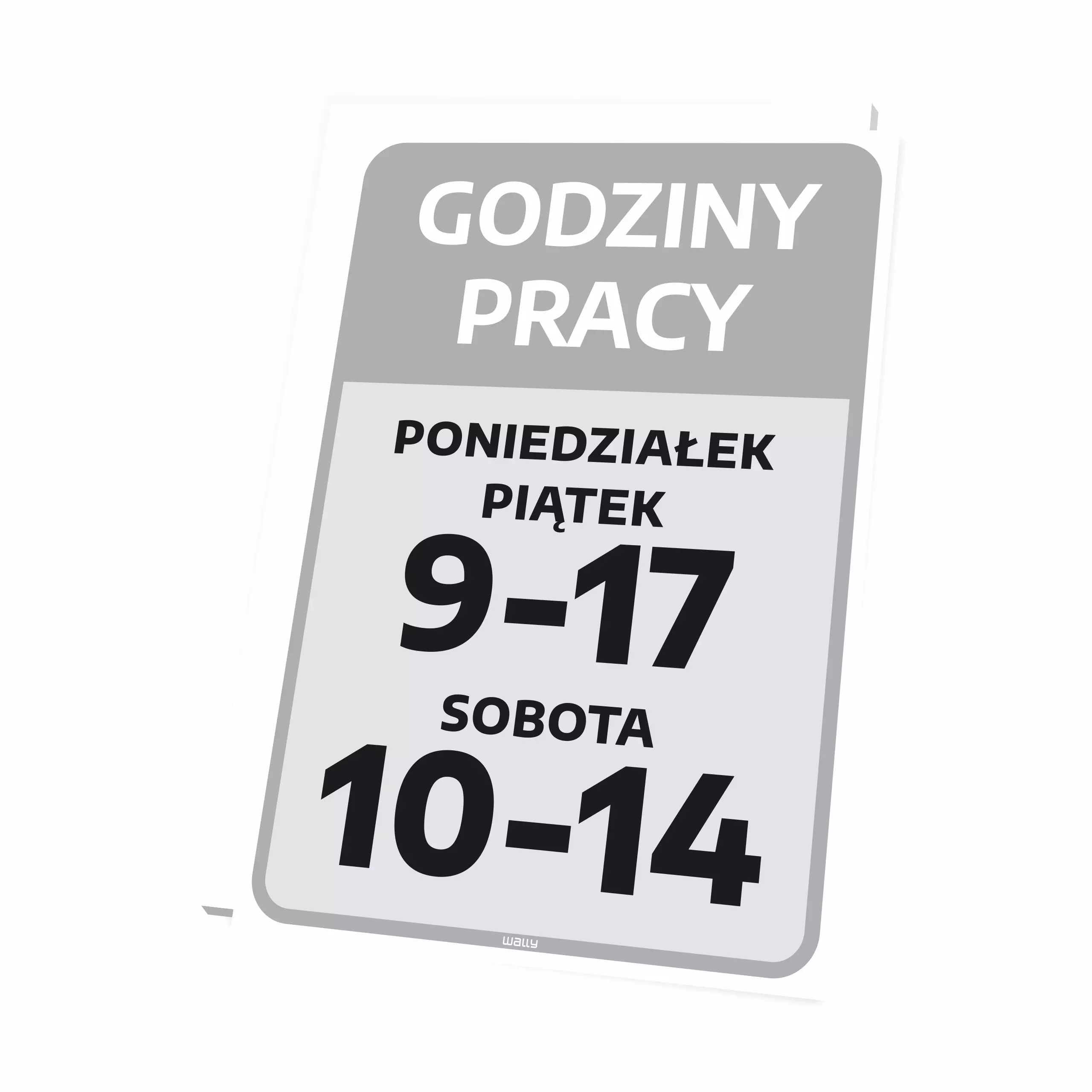 Tabliczka informacyjna - godziny pracy