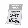 Tabliczka informacyjna - godziny pracy