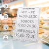 Tabliczka - otwarte, z godzinami
