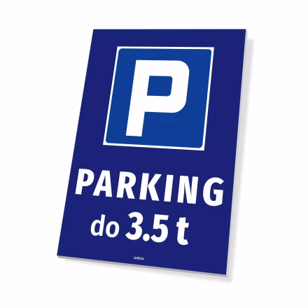 Tabliczka: Parking do 3.5 t