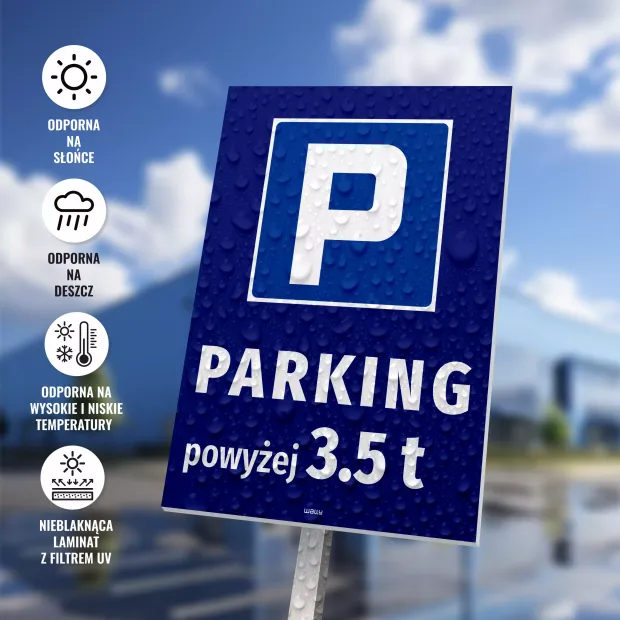 Tabliczka parkingowa Parking powyżej 3.5 t