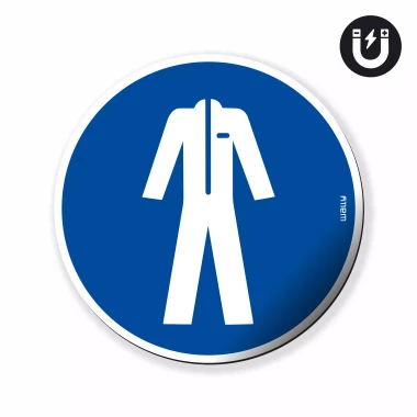 magnes: Stosuj odzież roboczą, symbol nakazu