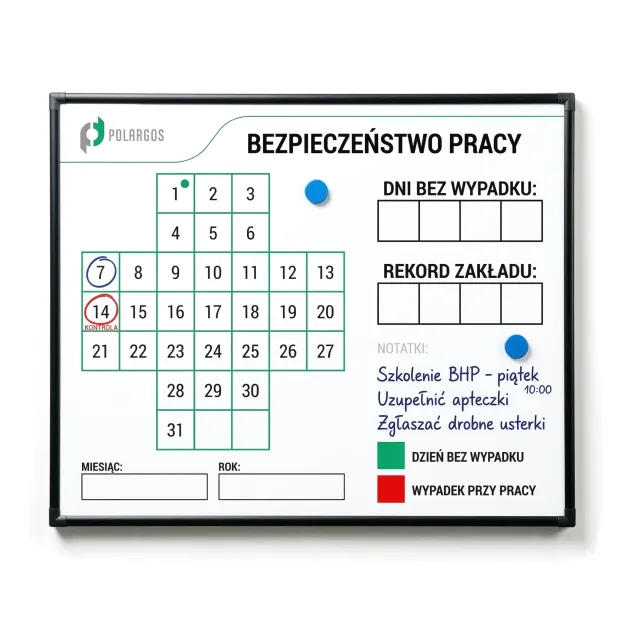 Tablica suchościeralna magnetyczna w ramie aluminiowej z własnym nadrukiem na wymiar - Wzór graficzny. Prosta siatka