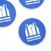 magnes: Zakładaj kamizelkę odblaskową, symbol nakazu