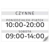 Naklejka - Czynne, dni i godziny otwarcia