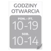 Naklejka na drzwi godziny otwarcia z personalizacją