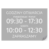 Naklejka na drzwi - Godziny otwarcia