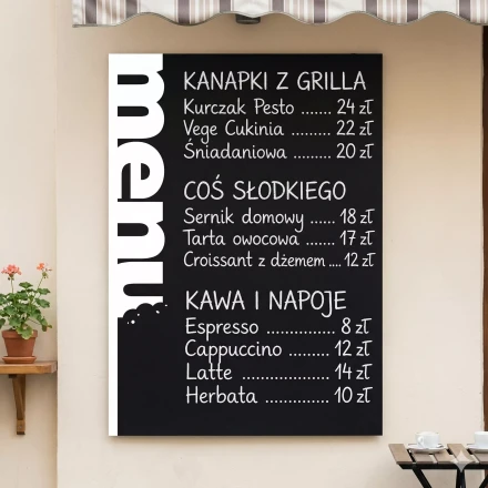 Tablica do baru, pubu - menu 105