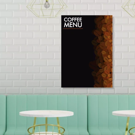 Tablica kredowa drukowana Coffee menu 107