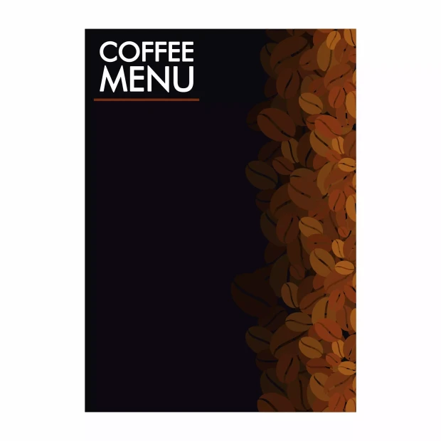 Tablica kredowa drukowana Coffee menu 107