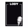 Tablica kredowa lody 104 - cennik, menu lodów do uzupełniania