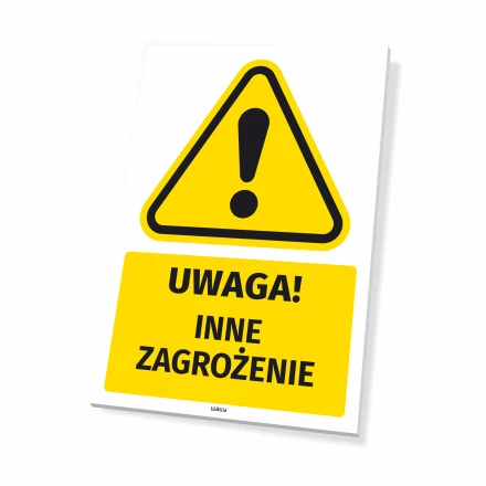 Tabliczka ostrzegawcza BHP z piktogramem Inne zagrożenie