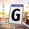 Tabliczka parkingowa Stanowisko z oznaczeniem, numerem