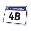 Tabliczka - Stanowisko z symbolem miejsca parkingowego