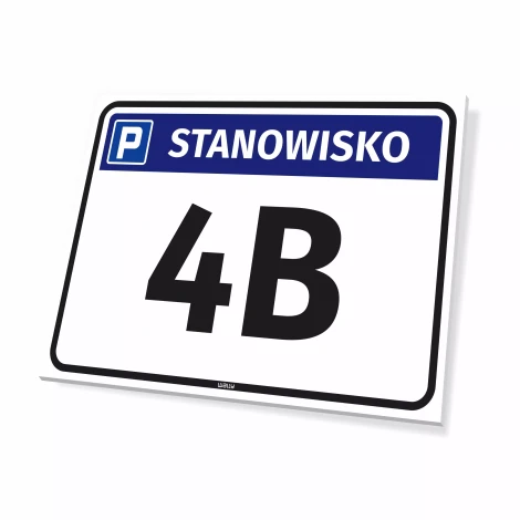 Tabliczka - Stanowisko z symbolem miejsca parkingowego