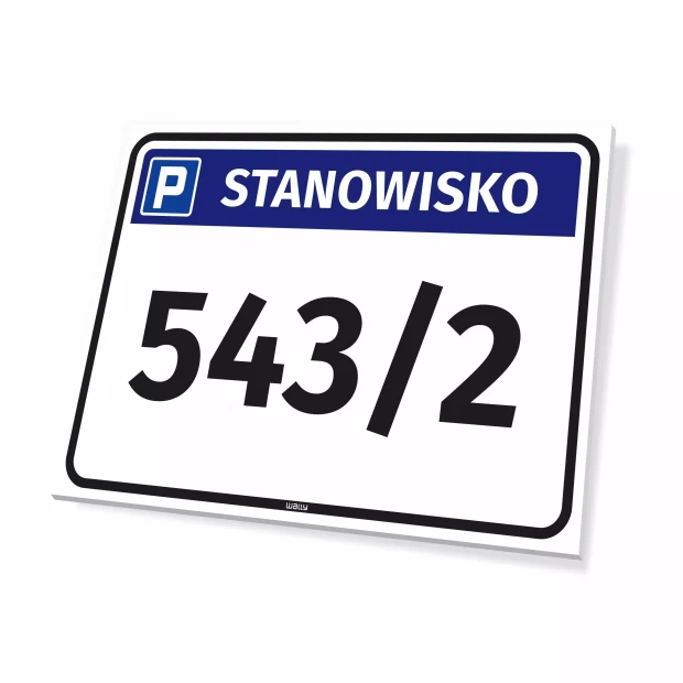 Tabliczka - Stanowisko z symbolem miejsca parkingowego