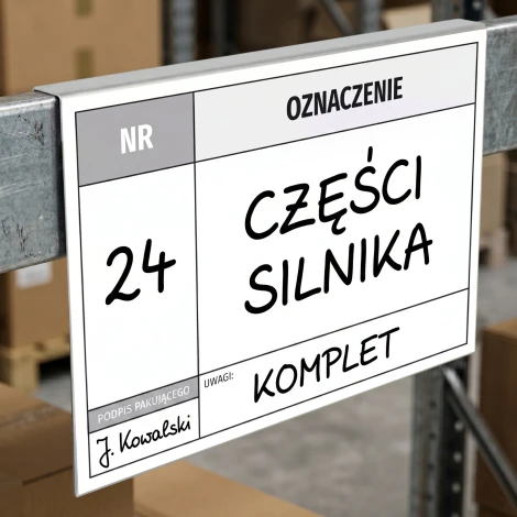 Zawieszka magazynowa suchościeralna  A4 na nadstawki paletowe 005