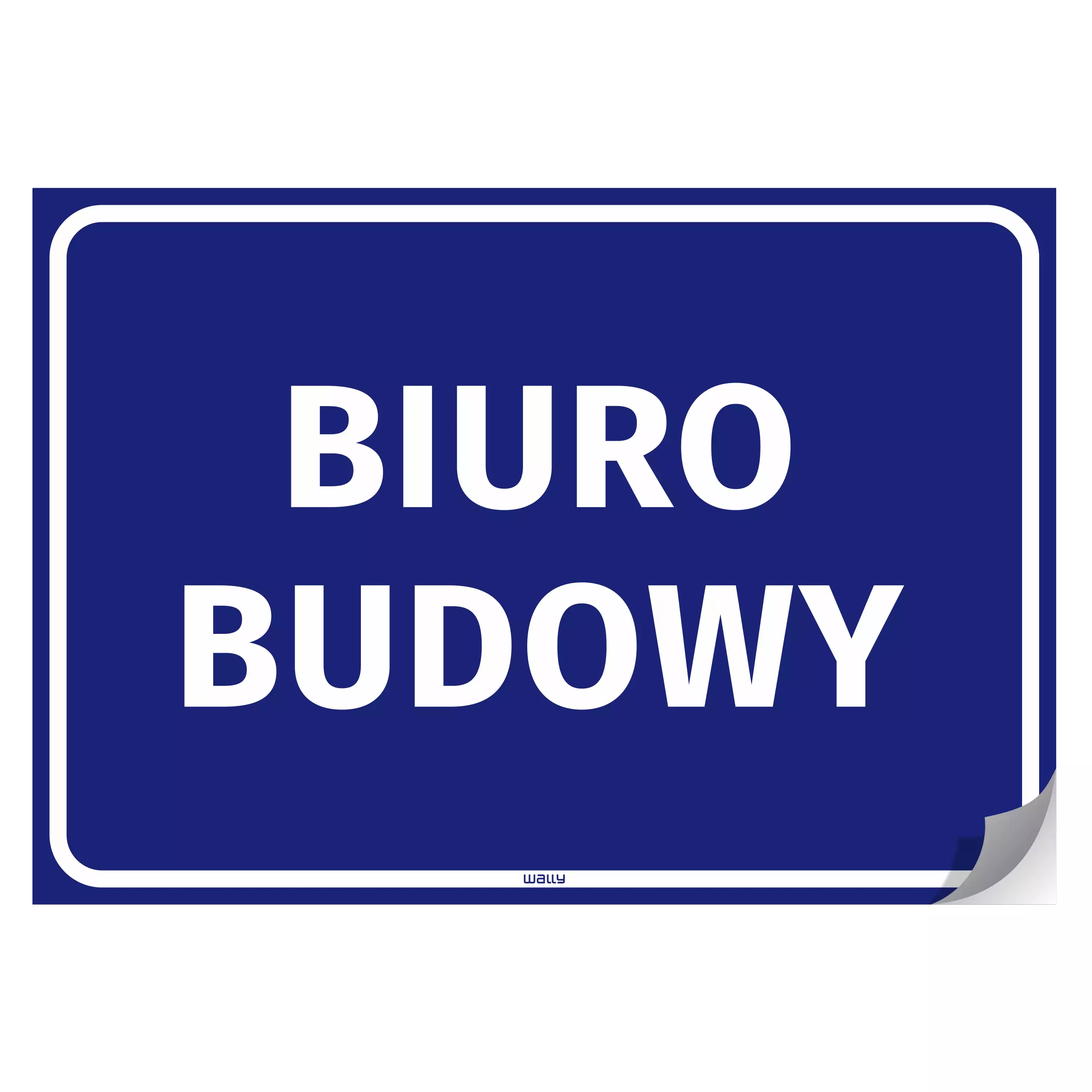 Naklejka BHP na drzwi - Biuro budowy