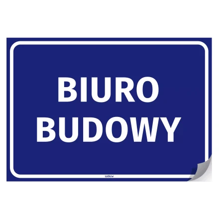 Naklejka na drzwi: biuro budowy