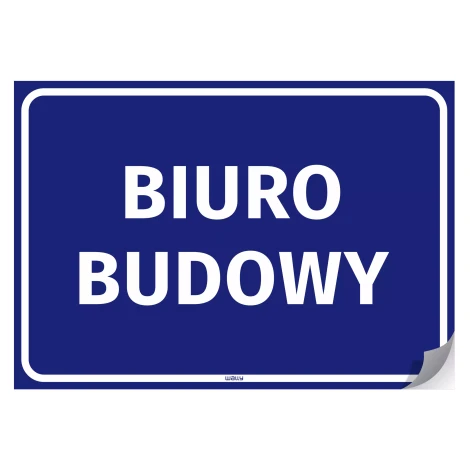 Naklejka na drzwi: biuro budowy