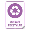 Naklejka na kosz - Odpady tekstylne