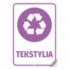 Naklejka na kosz z odpadami: Tekstylia