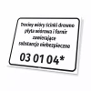 Tabliczka informacyjna: nazwa odpadu, kod odpadu