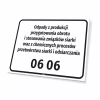 Tabliczka informacyjna: nazwa odpadu, kod odpadu