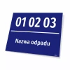 Tabliczka: kod z nazwą odpadu BDO