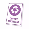 Tabliczka na kosz Odpady tekstylne