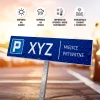 Tabliczka na parking: Miejsce prywatne, oznaczenie, numeracja do personalizacji