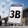 Tabliczka parkingowa Stanowisko z oznaczeniem, numerem
