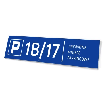 Tabliczka parkingowa - prywatne miejsce, numer lub litera
