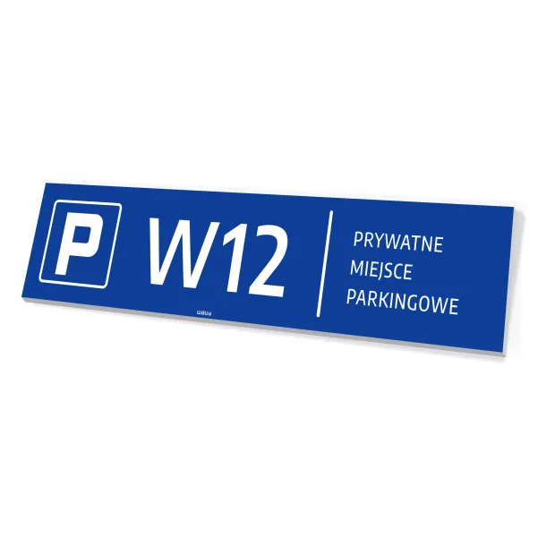 Tabliczka parkingowa - prywatne miejsce, numer lub litera