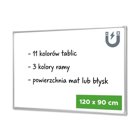 Tablica magnetyczna suchościeralna 100x60 cm w ramie aluminiowej 