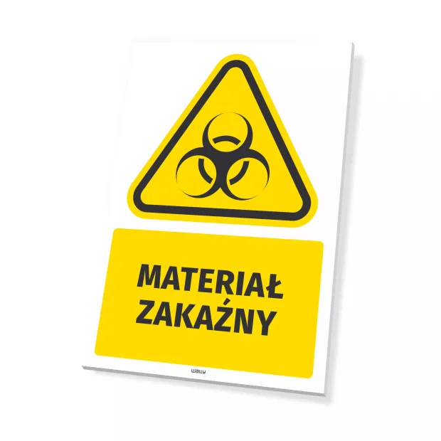 Tabliczka: Materiał zakaźny