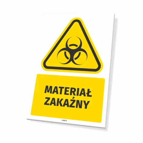 Tabliczka: Materiał zakaźny