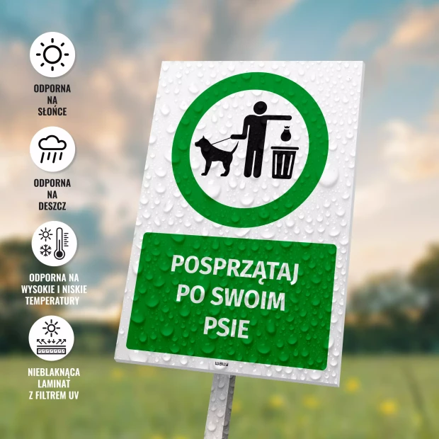 Tabliczka Posprzątaj po swoim psie