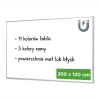 Tablica magnetyczna suchościeralna 200x120 cm w ramie aluminiowej 
