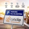 Tabliczka: Parking dla klientów, z Twoim logo