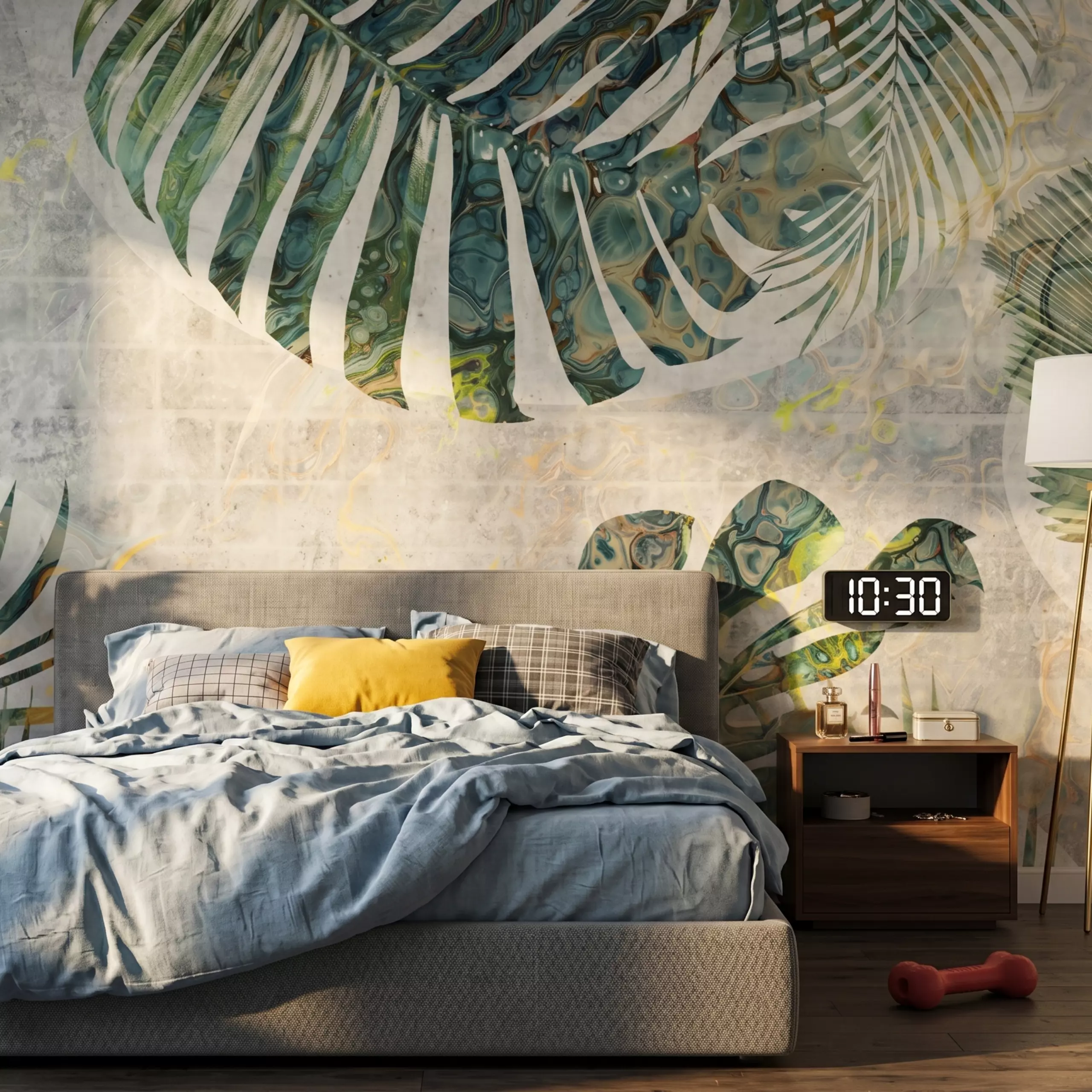 Tapeta dekoracyjna: monstera, liście monstery, palmy, zielone liście
