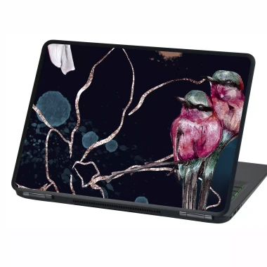 Skin na laptopa, naklejka ptaszki na tle nocnego nieba P565