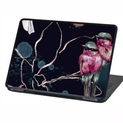 Skin na laptopa, naklejka ptaszki na tle nocnego nieba P565