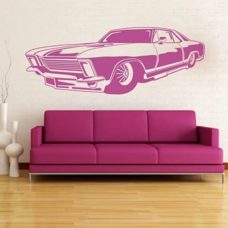 Stylowa naklejka auto 1323 w odcieniu różowym, doskonale komponująca się z nowoczesnym wystrojem sal