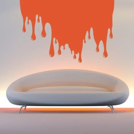 Naklejka zaciek 1351 w nowoczesnym salonie, dodająca oryginalnego charakteru dzięki intensywnemu pom