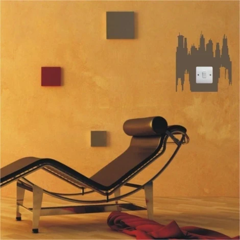 Stylowa naklejka pod kontakt 1076 w nowoczesnym wnętrzu, harmonijnie współgrająca z minimalistycznym