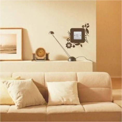 Elegancka naklejka pod kontakt 1084 w stylu minimalistycznym, idealna do nowoczesnego salonu, dodają